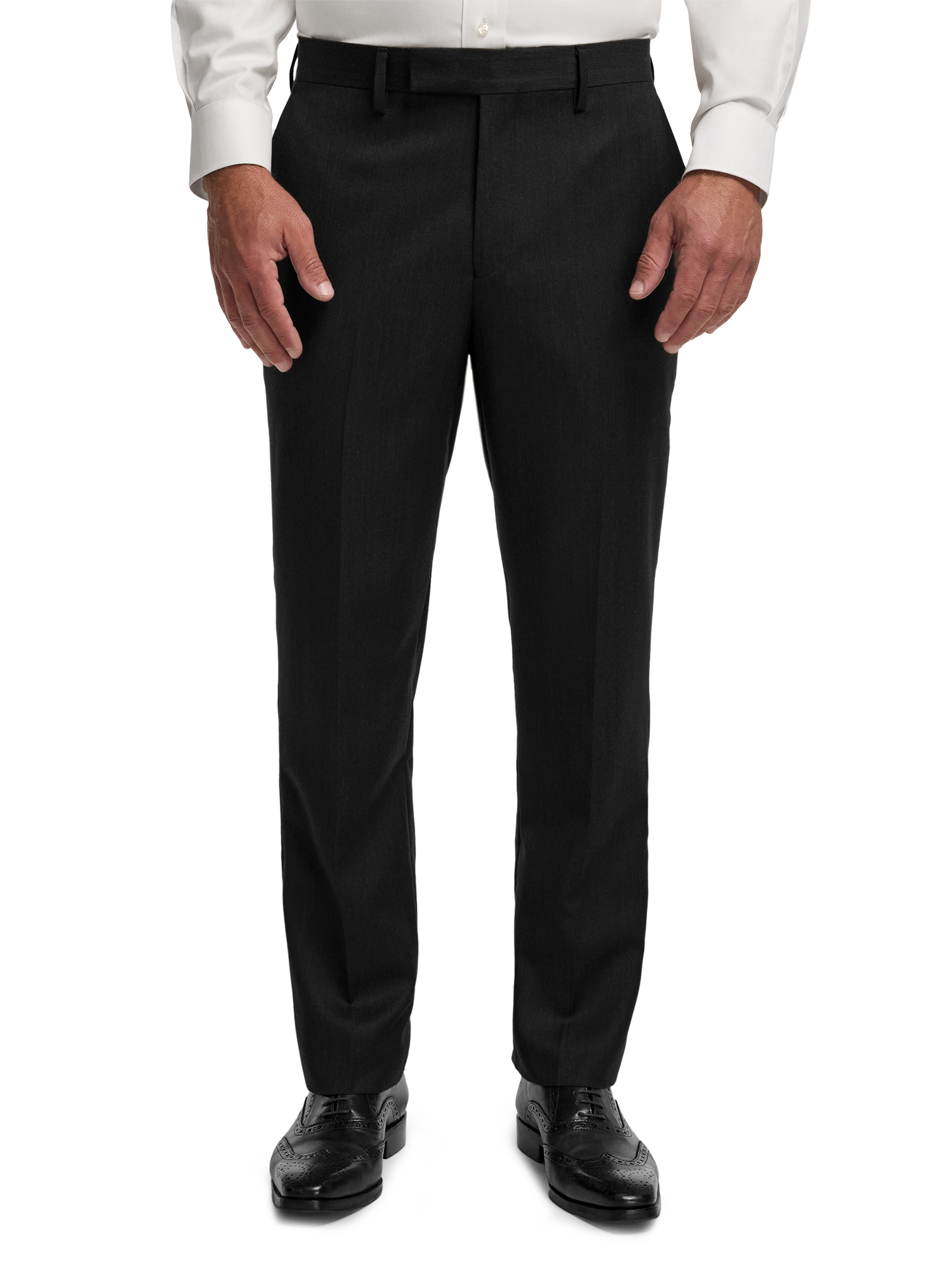 Alternate Image of Wool Flannel Solid Pants-1#model_flat front