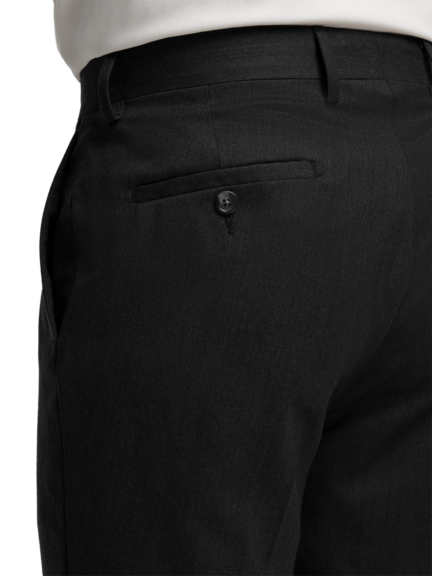 Alternate Image of Wool Flannel Solid Pants-3#model_flat front