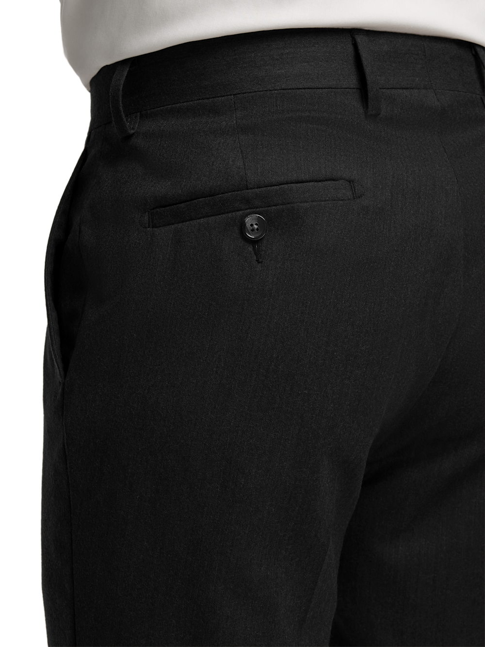Alternate Image of Wool Flannel Solid Pants-3#model_flat front