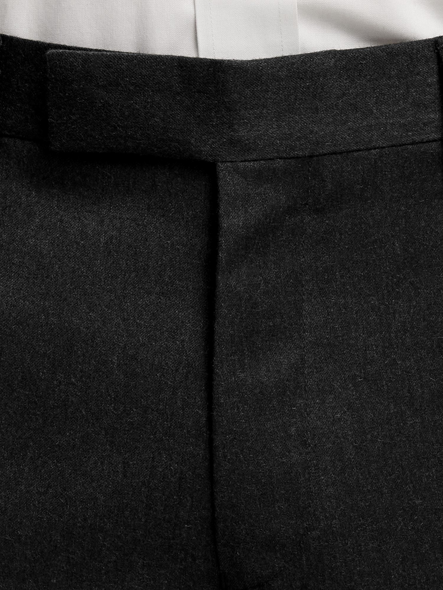 Alternate Image of Wool Flannel Solid Pants-4#model_flat front