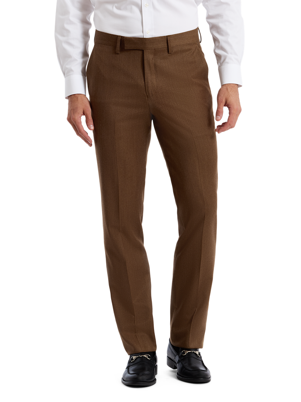 Alternate Shot of Men's Brown Solid Bottoms  - 3#["PMV700N", "model_flat front"]