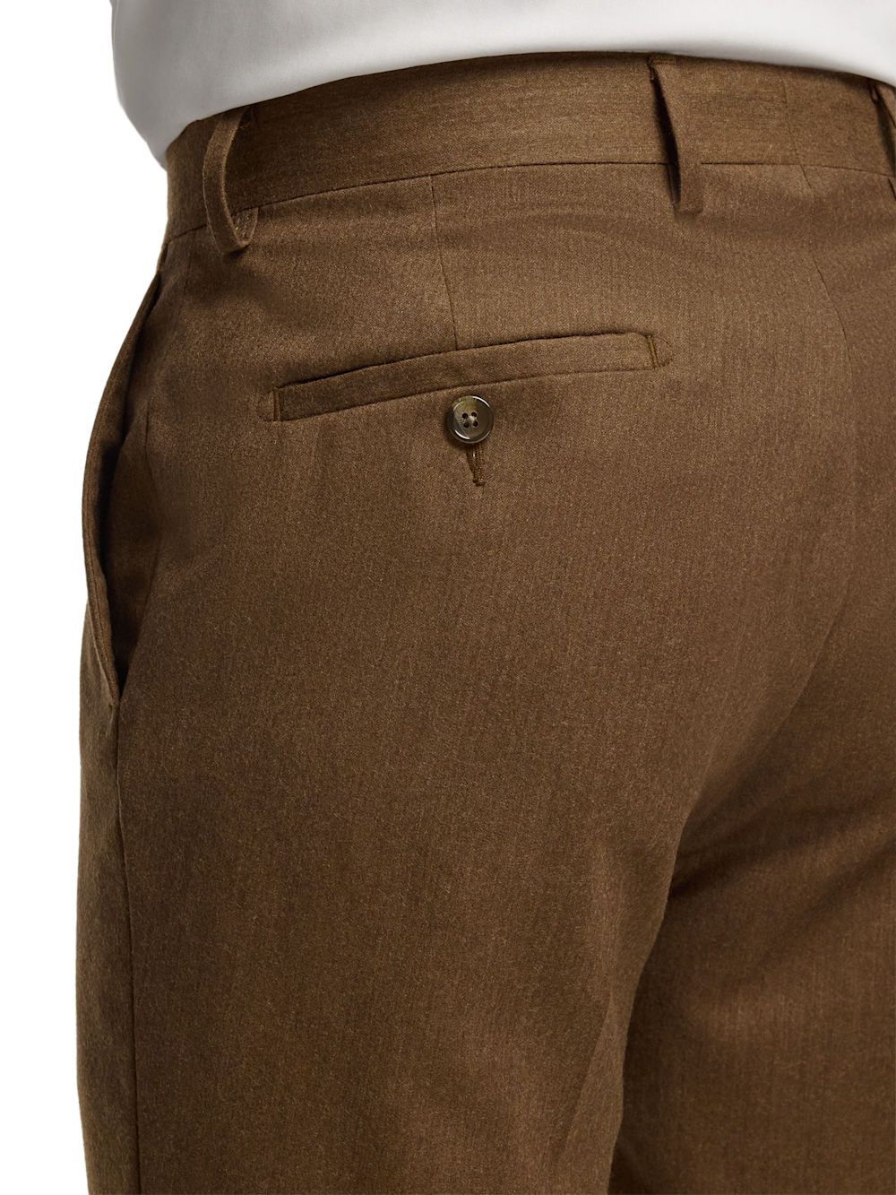Alternate Image of Wool Flannel Solid Pants-3#model_flat front