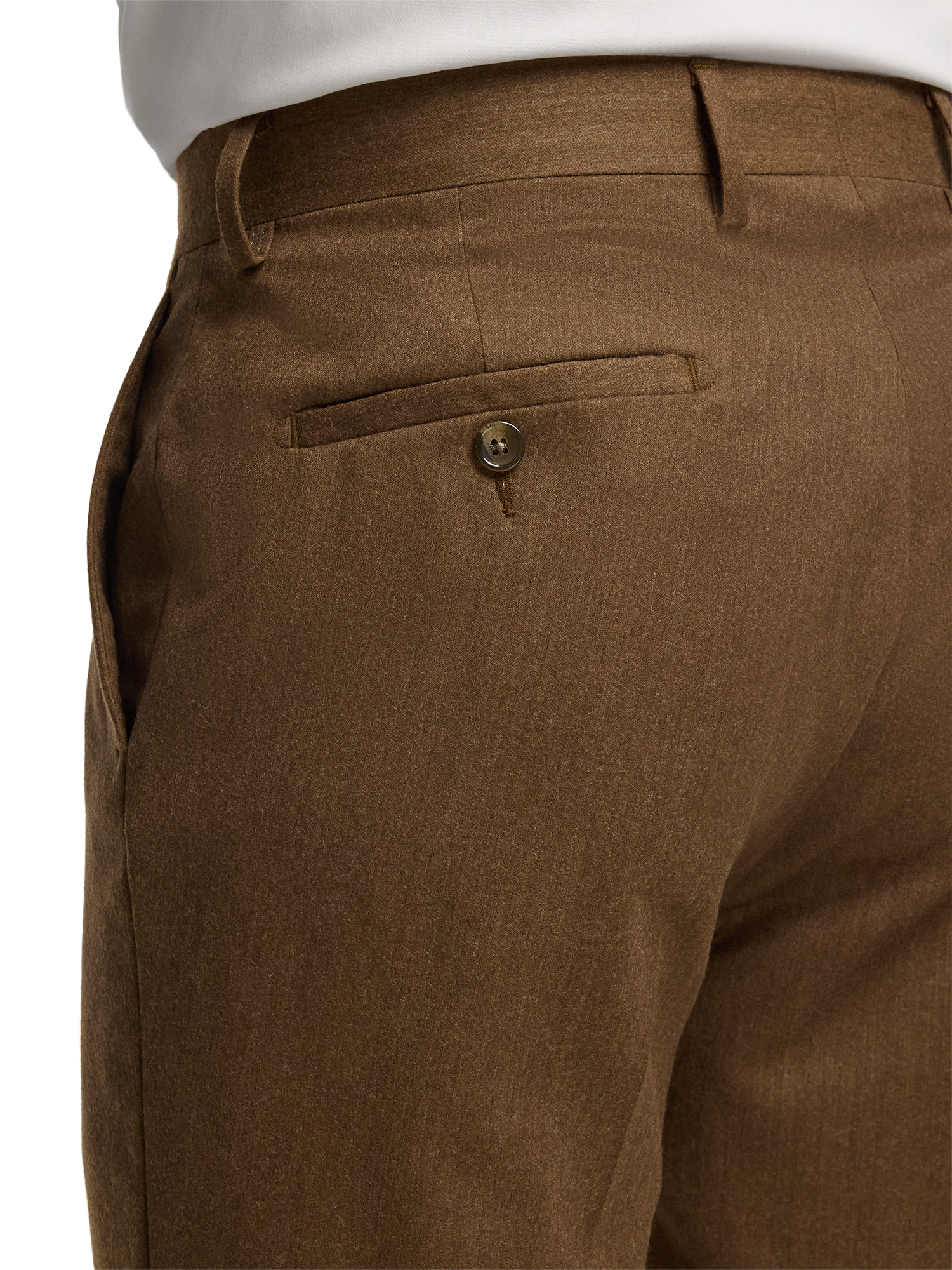 Alternate Image of Wool Flannel Solid Pants-3#model_flat front