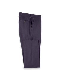 Wool Flannel Solid Pants - Purple