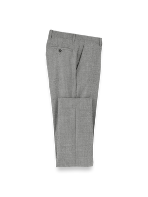 Wool Flannel Houndstooth Pants - Black