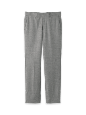 Wool Flannel Houndstooth Pants - Black