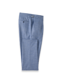 Side Tab Pant - Blue Houndstooth
