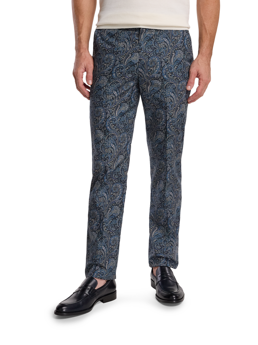 Alternate Image of Cotton Printed Flat Fron Pants-1