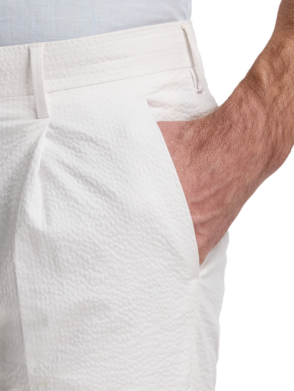 Alternate Image of Cotton Seersucker Shorts-3