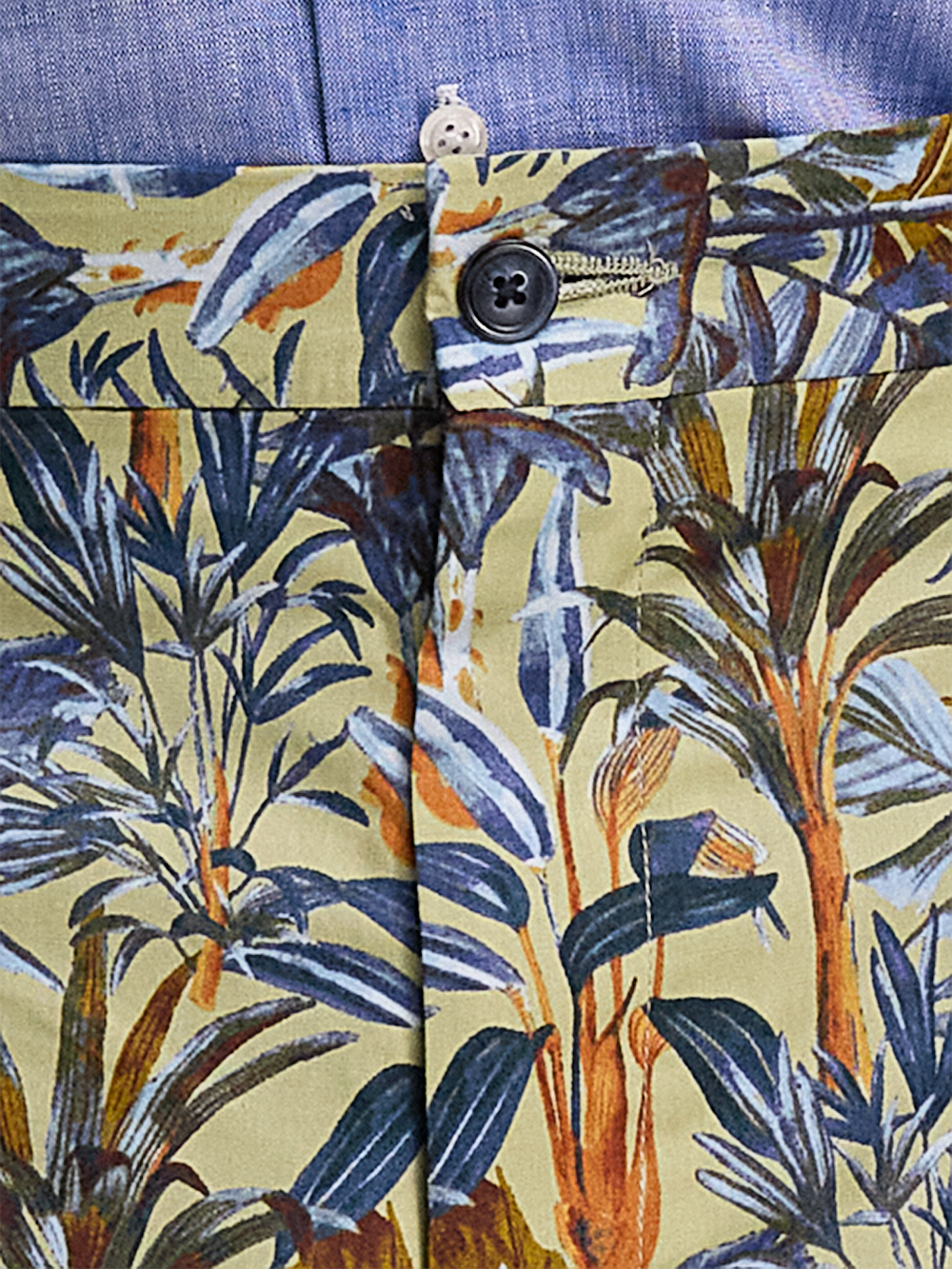 Alternate Image of Cotton Printed Flat Front Shorts-3