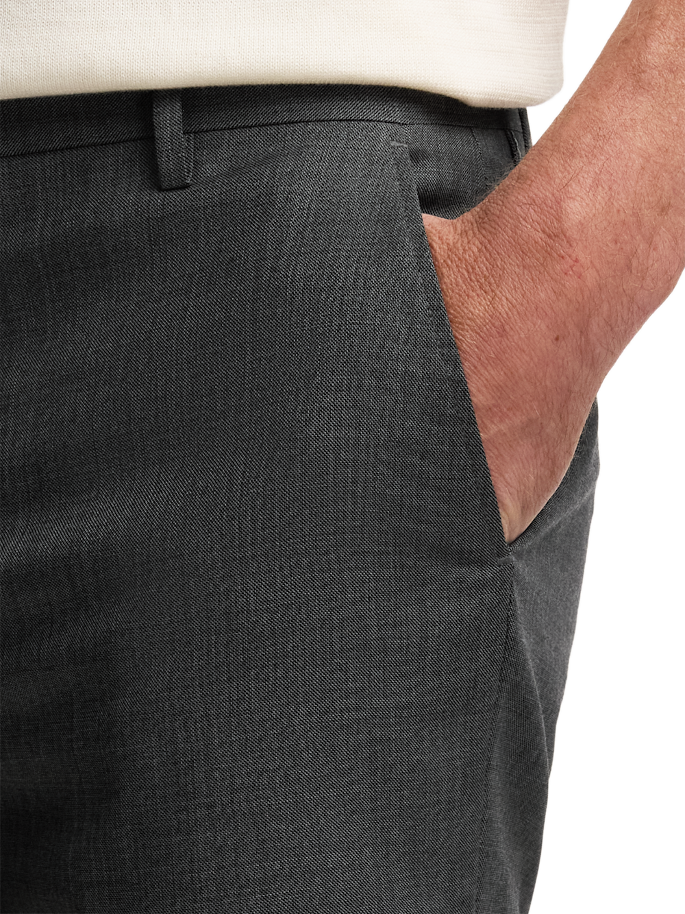 Alternate Image of Wool Sharkskin Flat Front Shorts-3