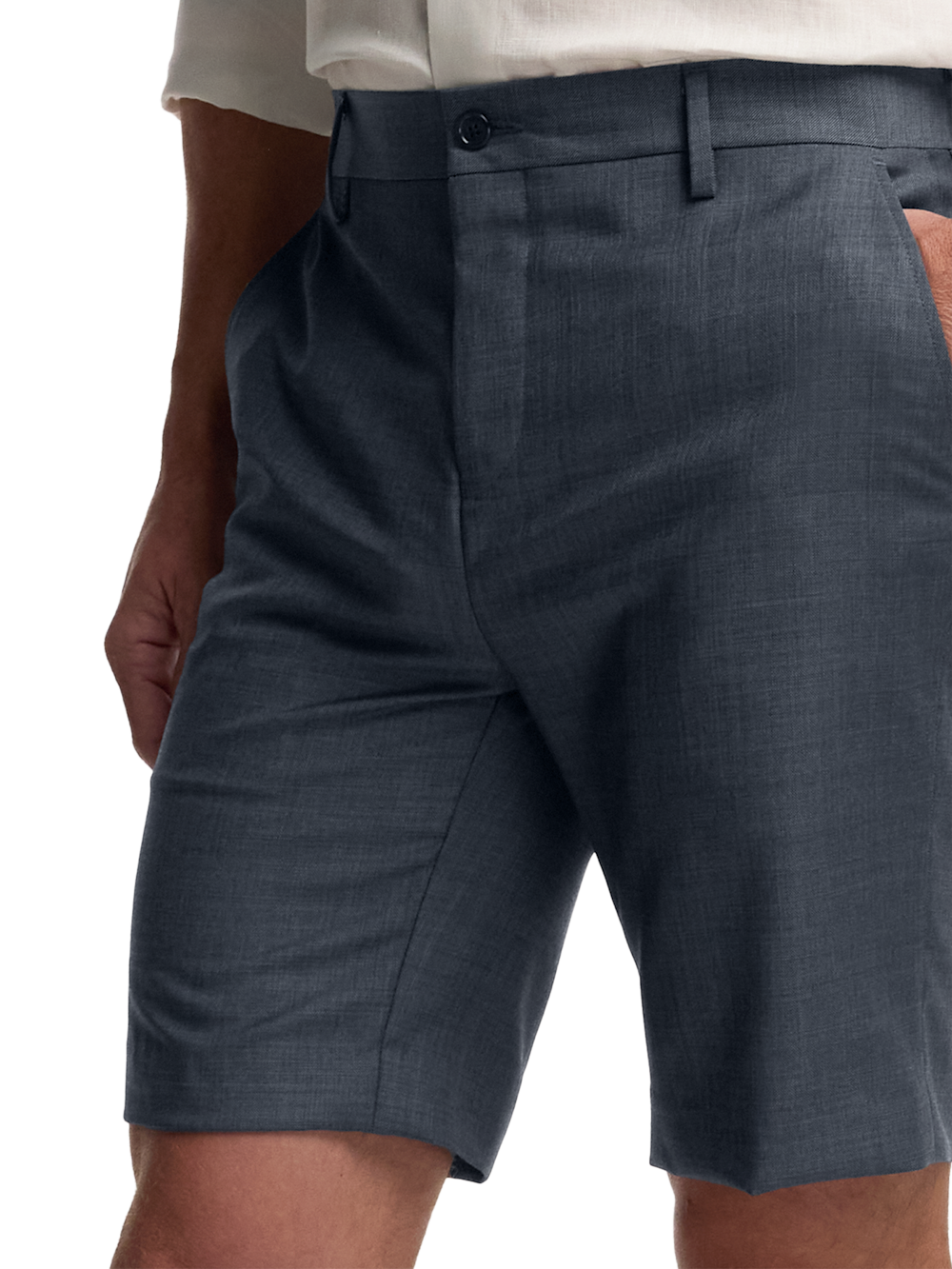 Alternate Image of Wool Sharkskin Flat Front Shorts-2