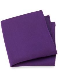 Solid Twill Silk Pocket Square - Black