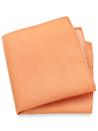 Solid Twill Silk Pocket Square - Melon