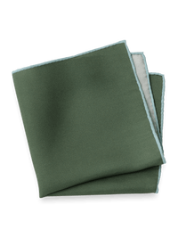 Solid Silk Pocket Square - Green