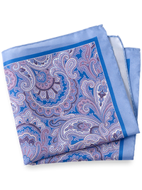 Paisley Silk Pocket Square - Blue Multi