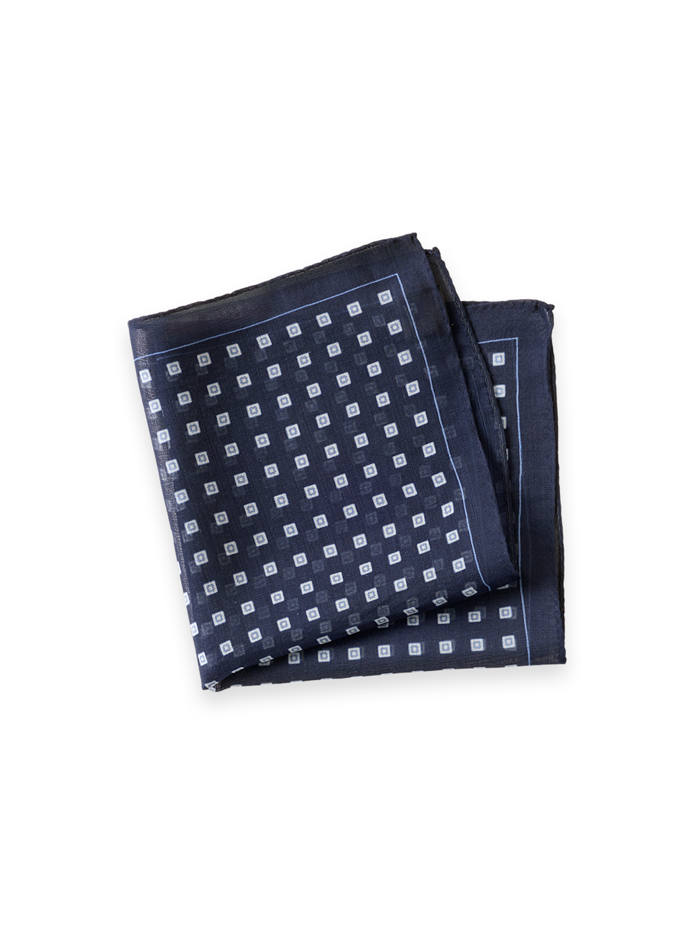 Men's Navy Medallion Pocket Squares 