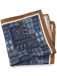 Medallion Silk Pocket Square - Multi