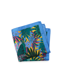 Botanical Silk Pocket Square - Yellow Multi