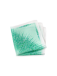 Floral Silk Pocket Square - Green/white