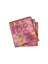 Medallion Silk Pocket Square - Multi