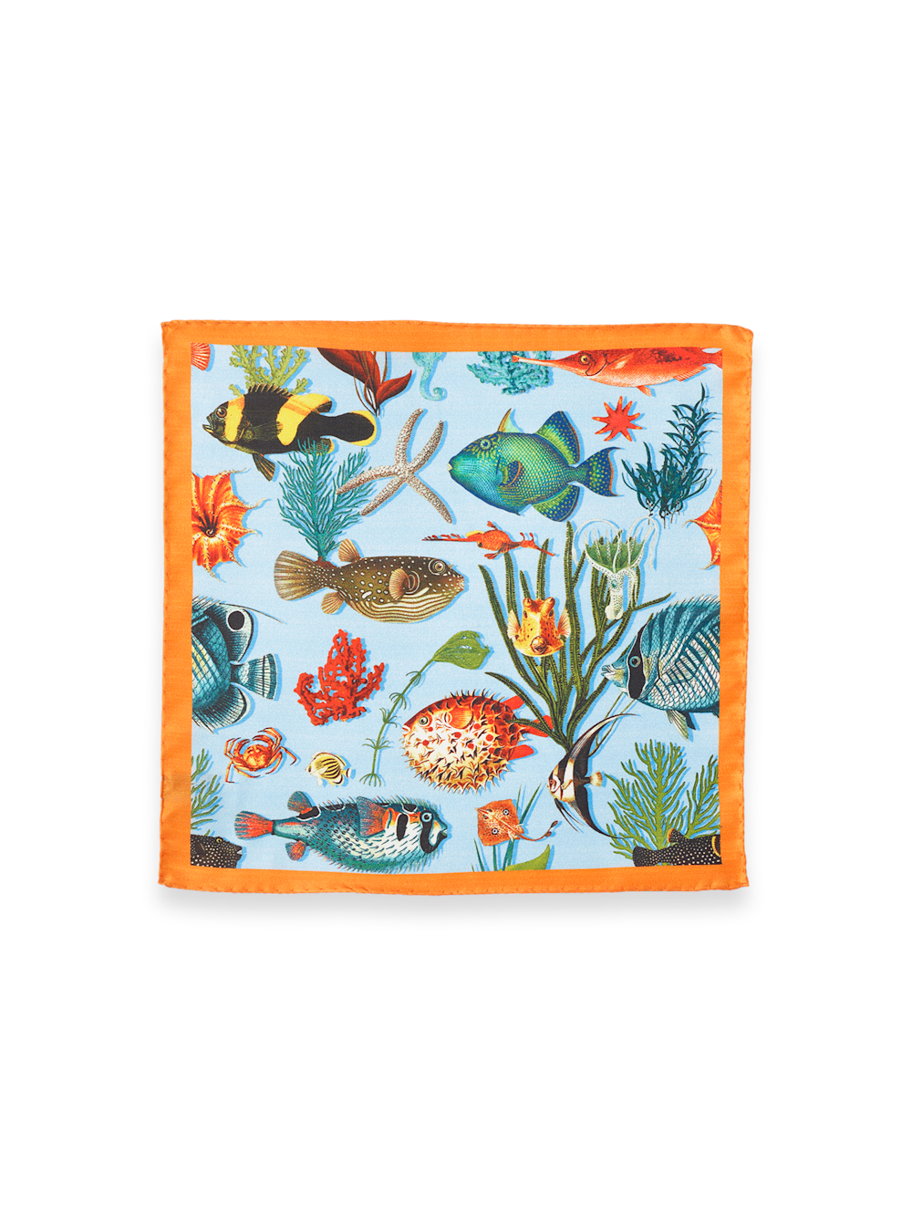 Alternate Image of Sea Life Silk Pocket Square-1