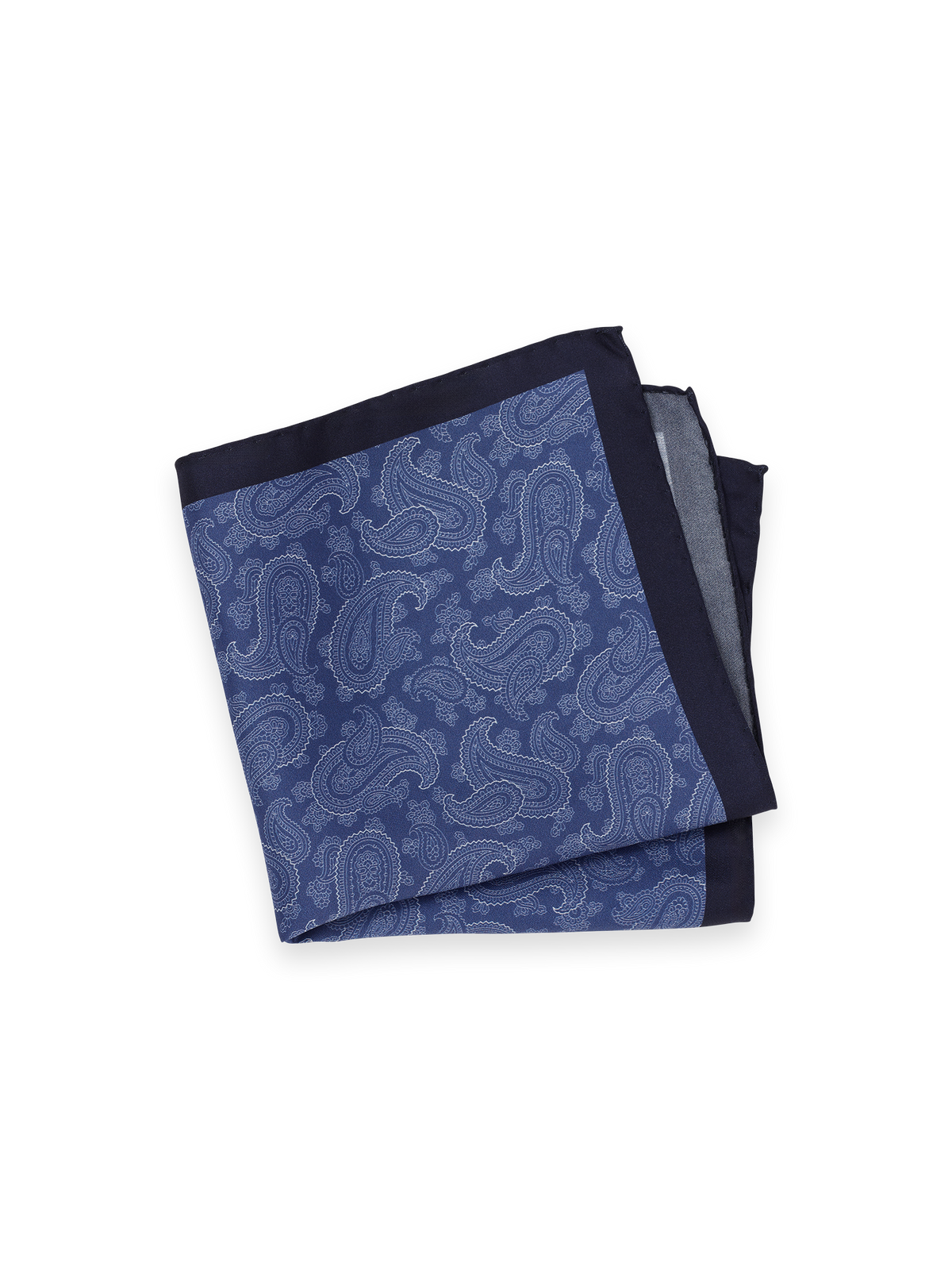 Men's Blue Paisley Pocket Squares 