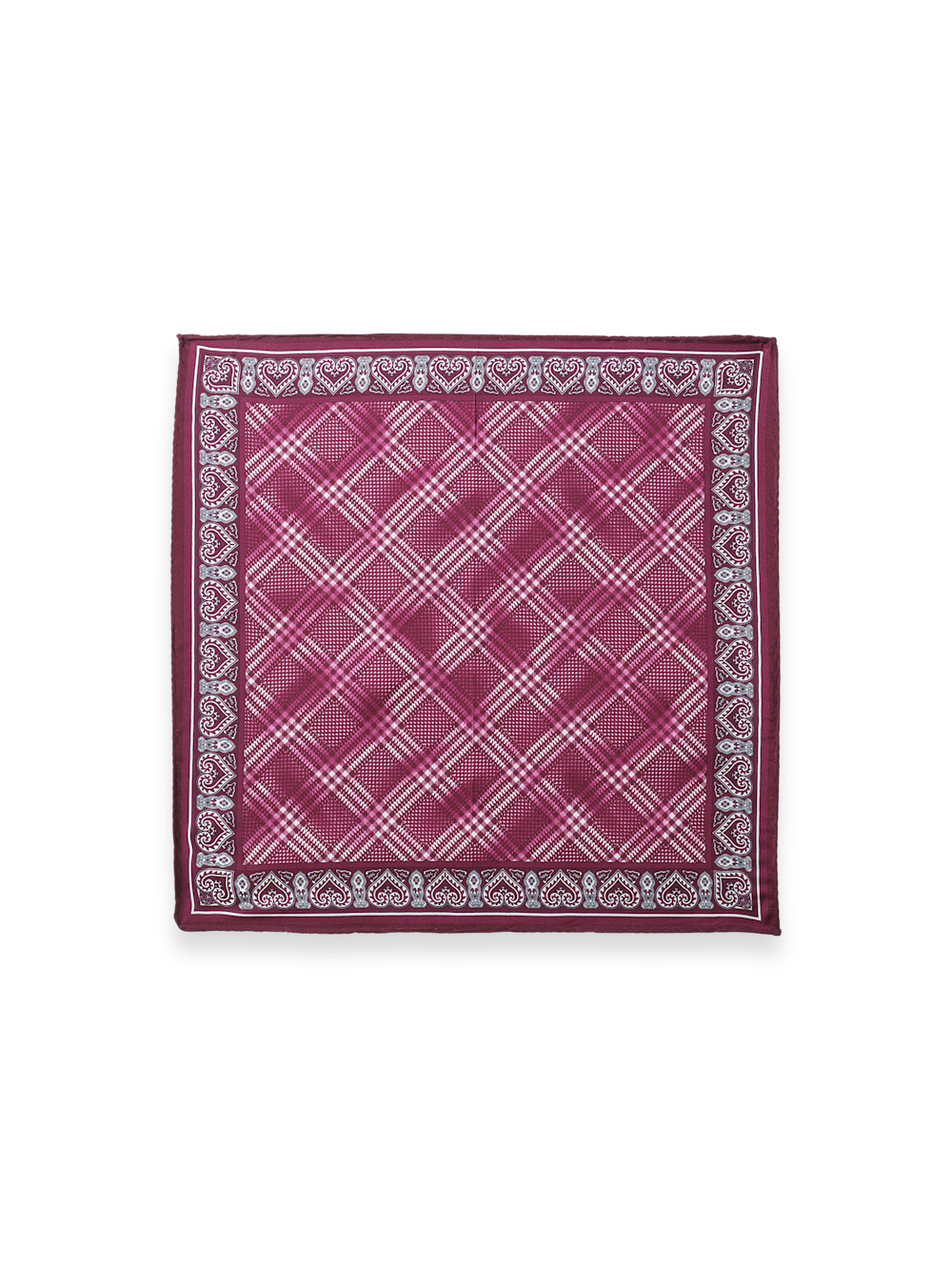 Plaid Silk Pocket Square