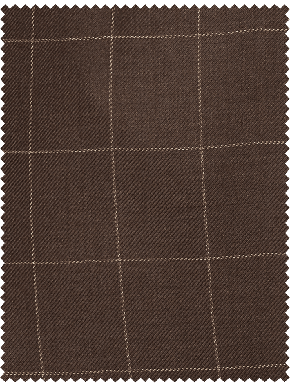 Alternate Shot of Men's Brown Windowpane Suit  - 2