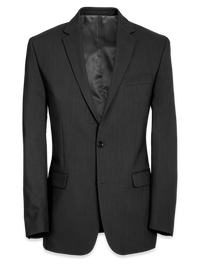 Tailored Fit Wool Essential Wool Notch Lapel Suit Jacket - Black