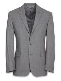 Tailored Fit Wool Essential Wool Notch Lapel Suit Jacket - Grey
