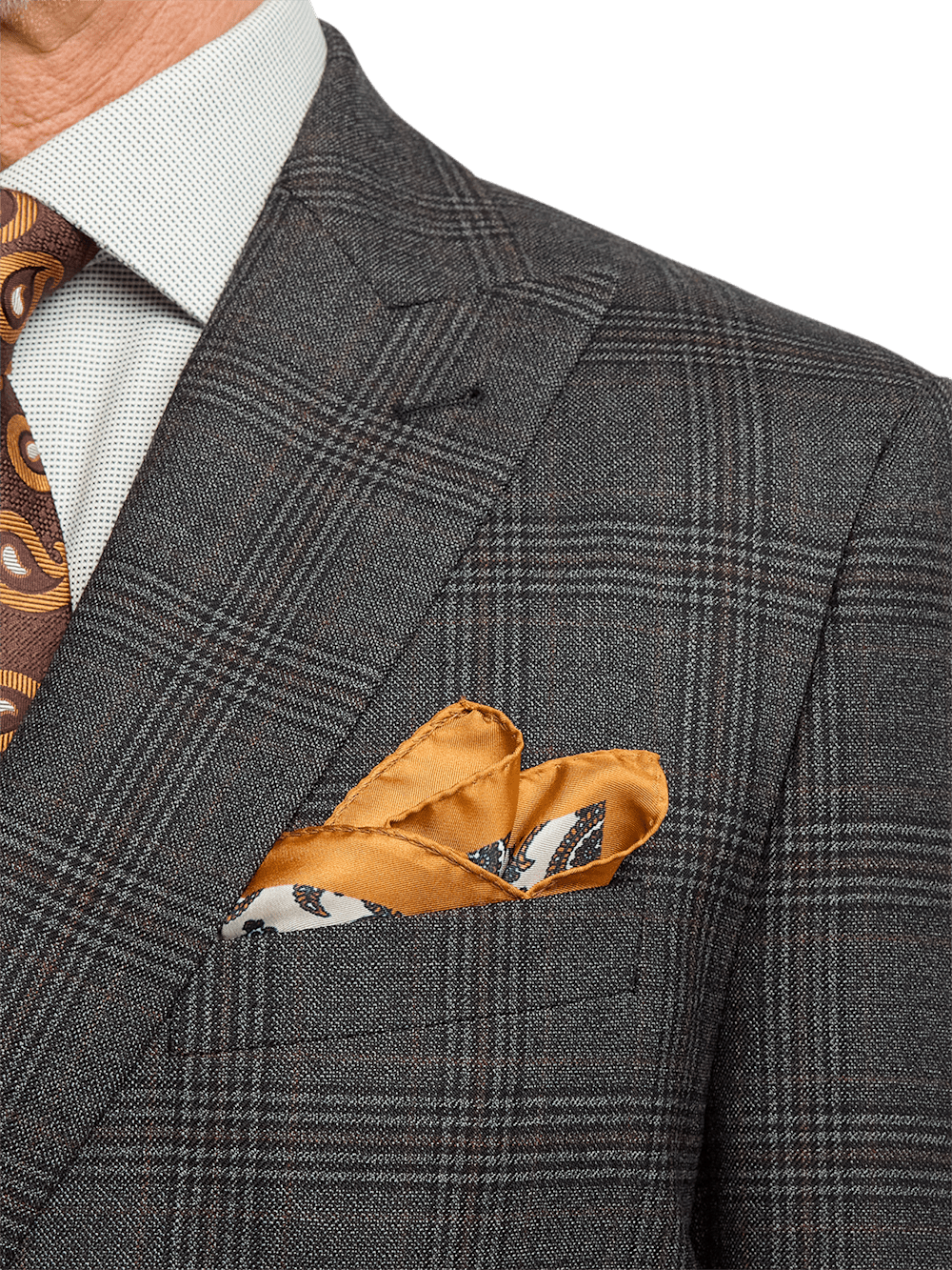 Alternate Image of Wool Plaid Double Breasted Peak Lapel Suit Jacket-5