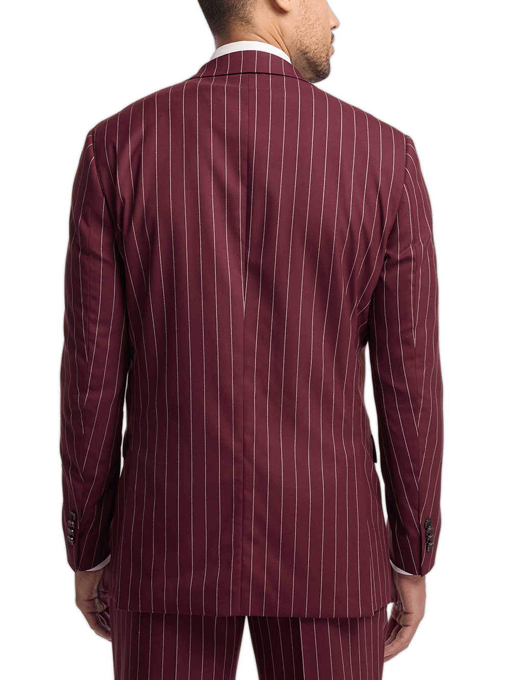 Alternate Image of Wool Stretch Stripe Double Breasted Suit Jacket-6