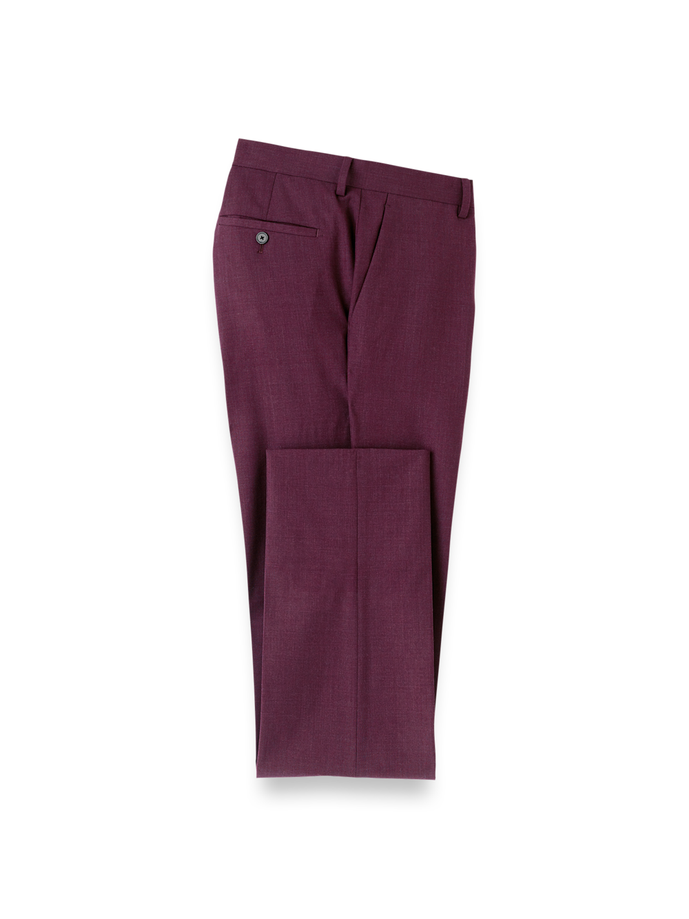 Product Image of Wool Stretch Bengaline Suit Pants-Plum#model_flat front