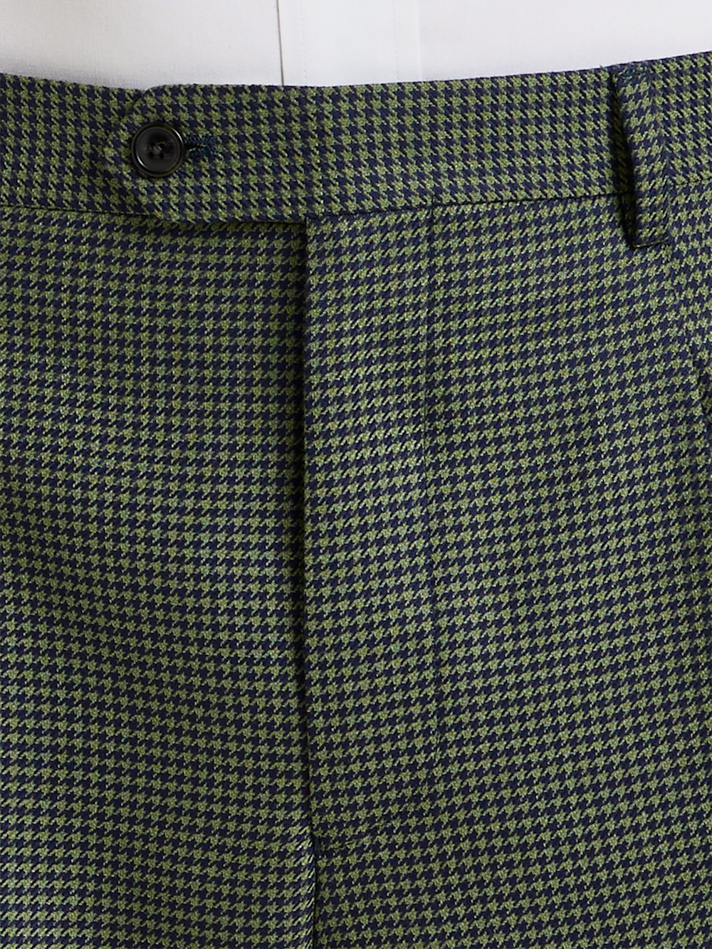 Alternate Shot of Men's Green/Navy Houndstooth Suit  - 4