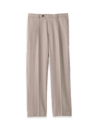 Kingston Pinstripe' Wool Single Pleat Suit Pants - Taupe
