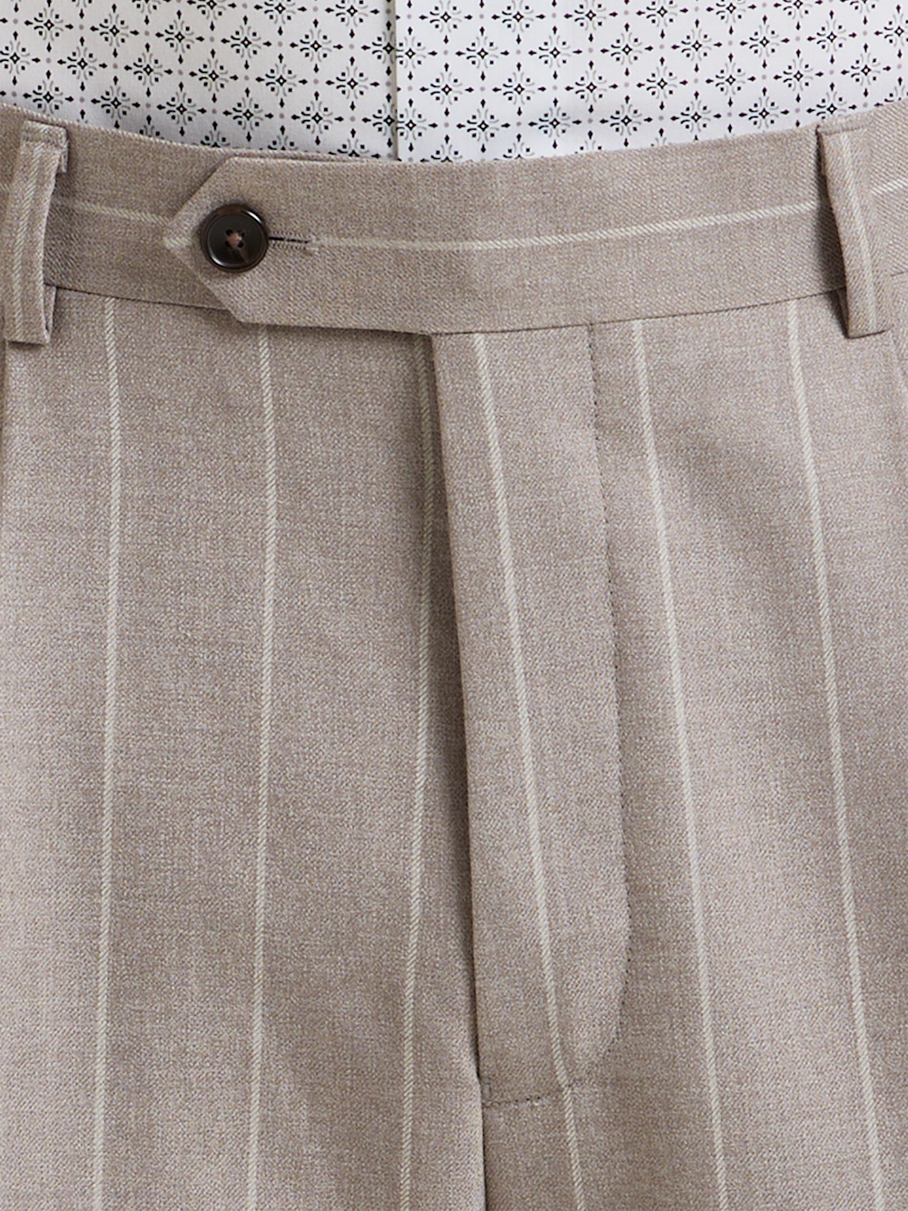 Alternate Shot of Men's Taupe Stripe Suit  - 4