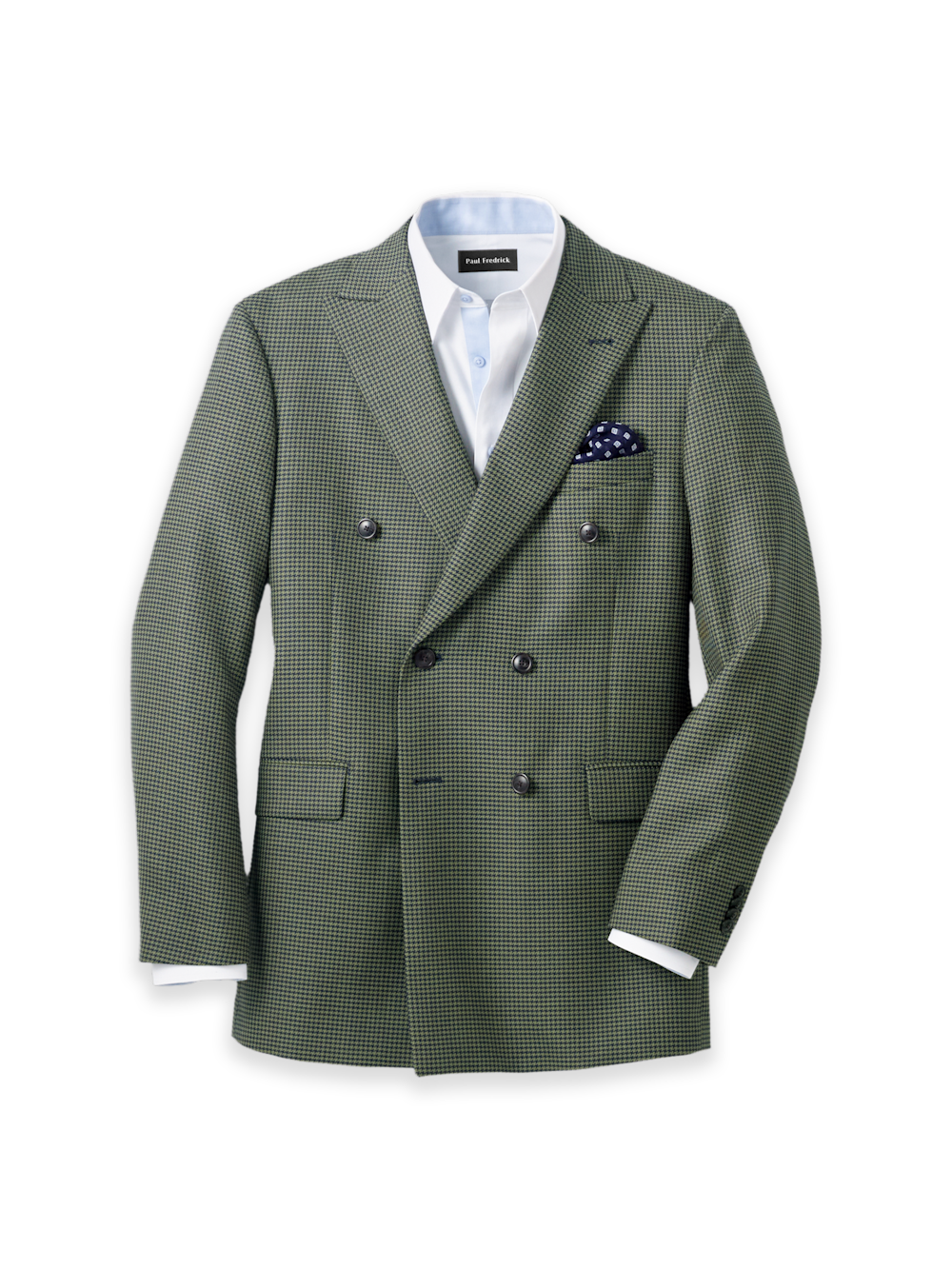 Men's Green/Navy Houndstooth Suit 