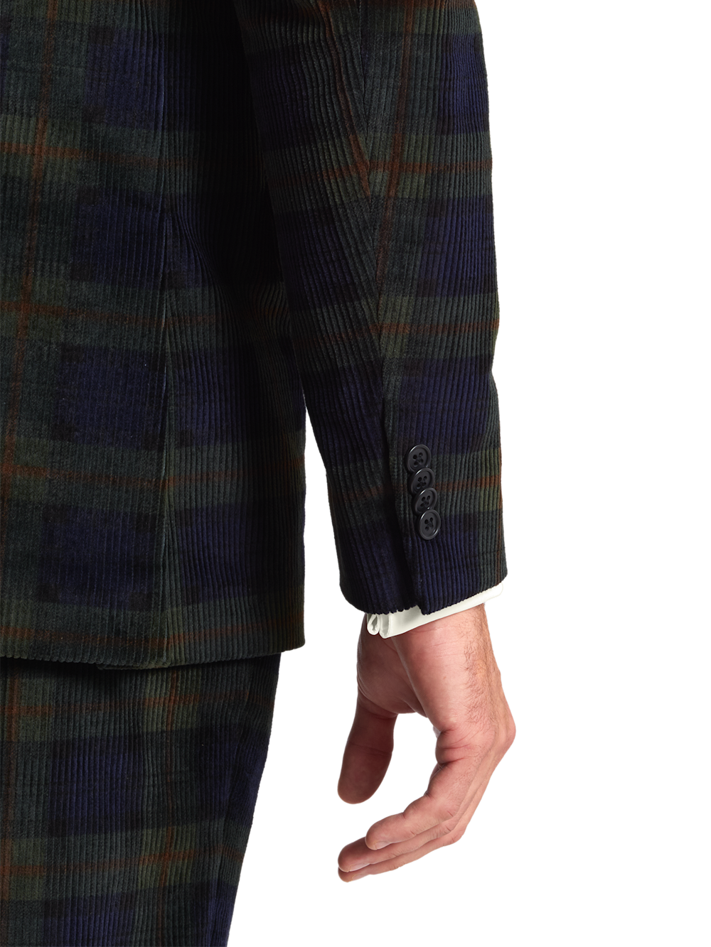 Alternate Shot of Men's green/navy  Suit  - 4