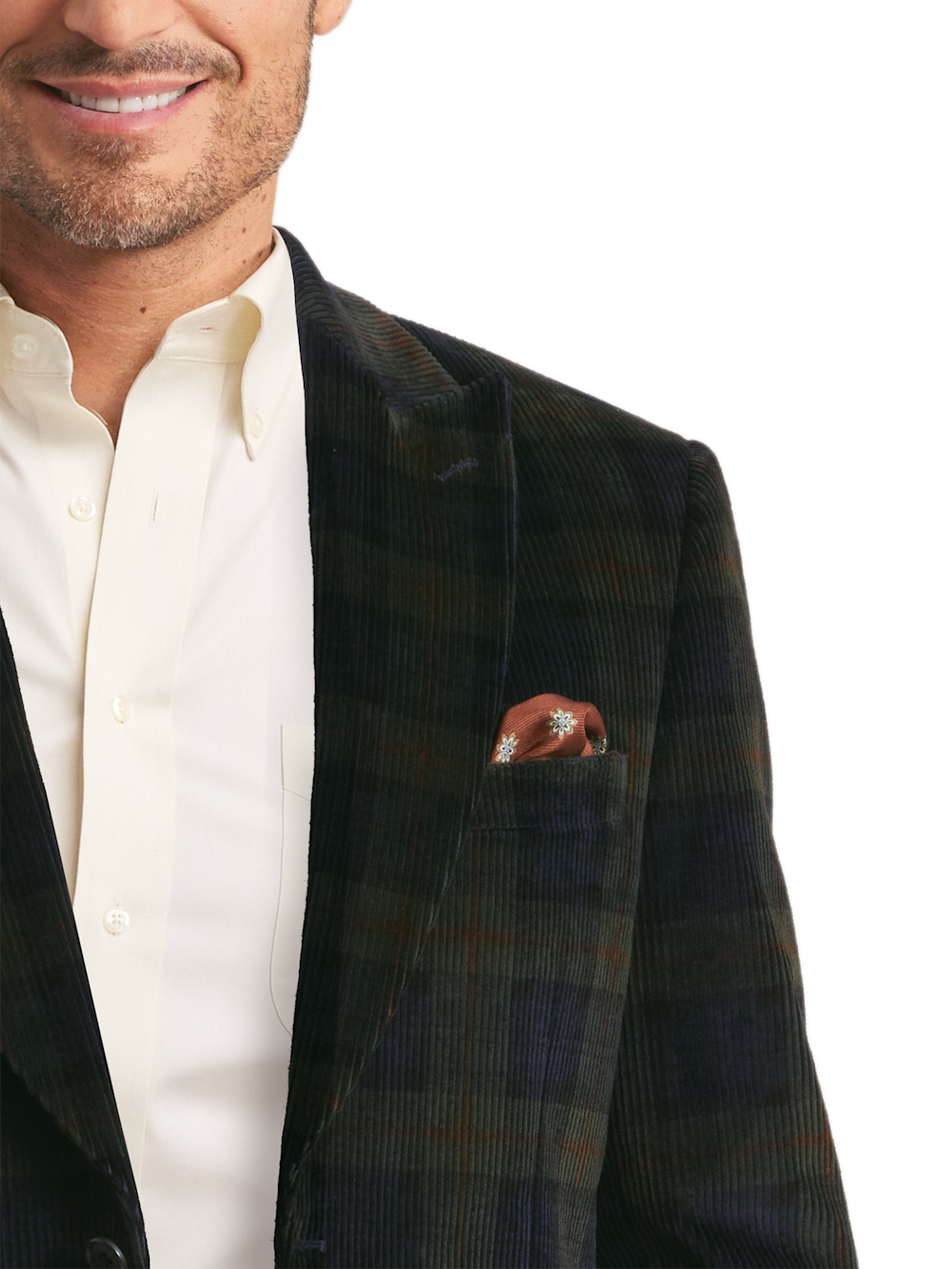 Alternate Shot of Men's green/navy  Suit  - 6