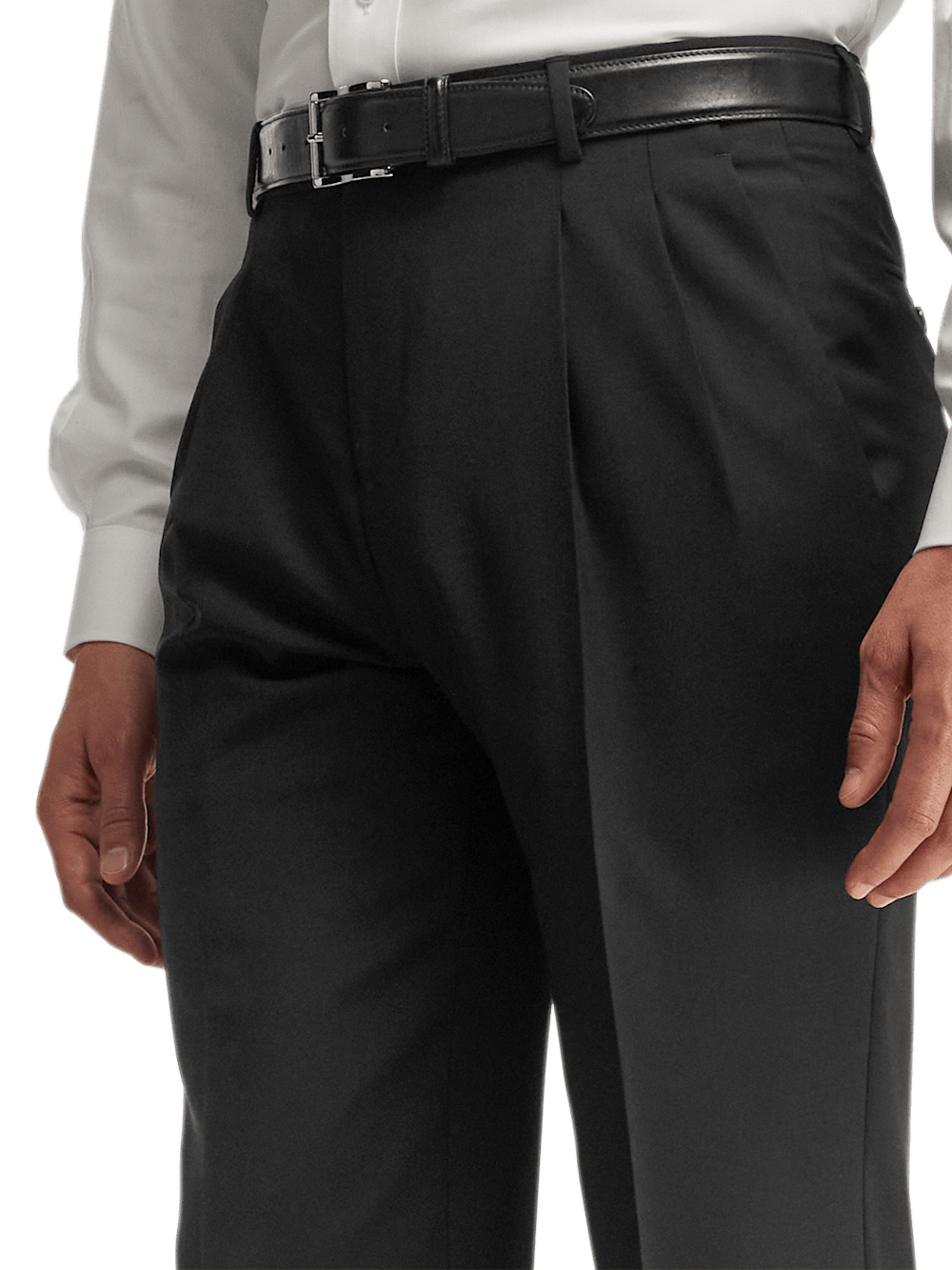 Alternate Image of Wool Stretch Bengaline Suit Pants-4#model_pleated front
