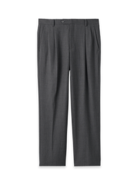 Wool Stretch Bengaline Suit Pants - Grey