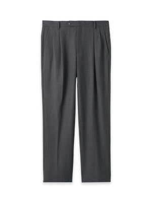 Wool Stretch Bengaline Suit Pants - Grey