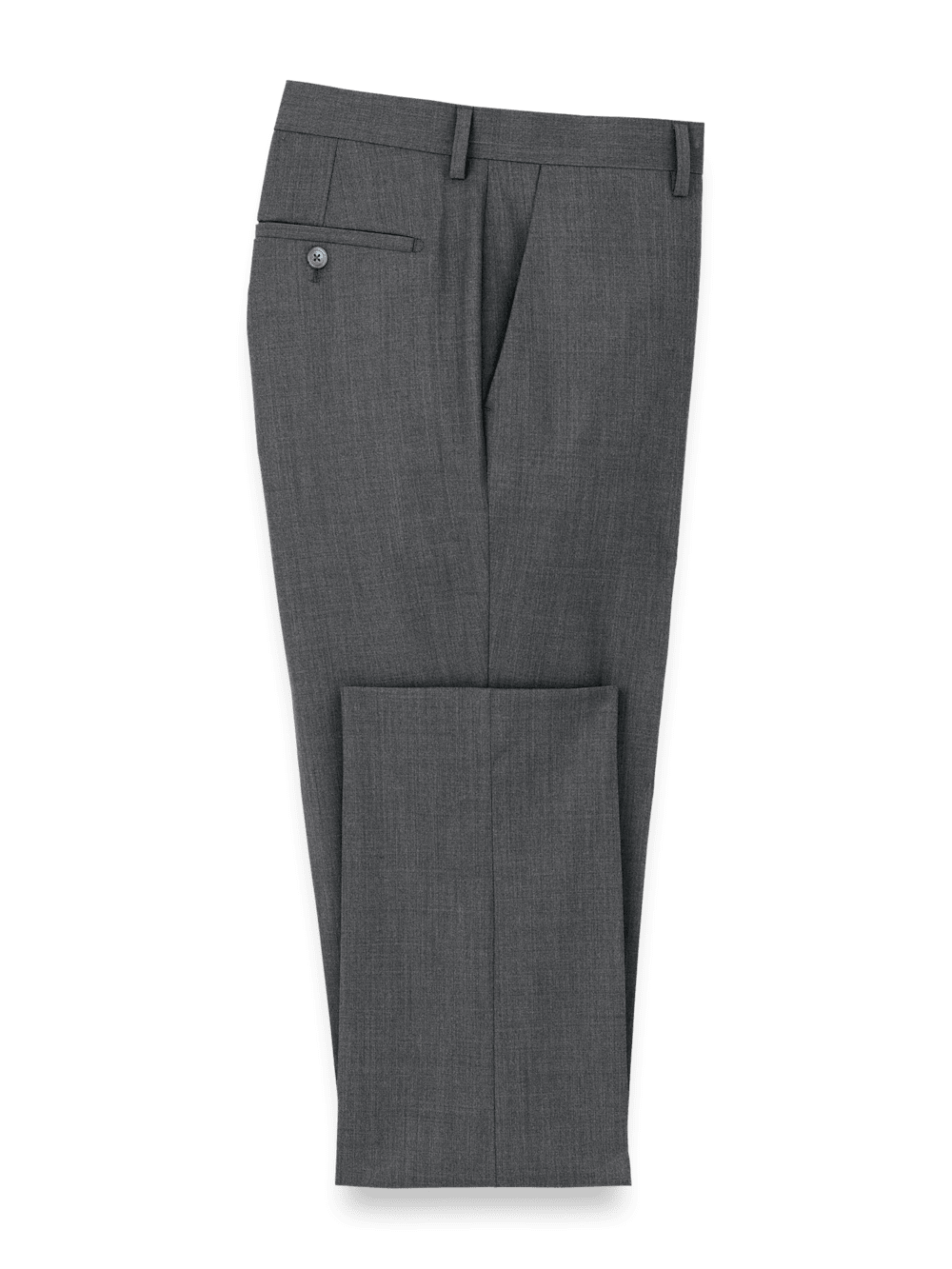 Product Image of Wool Stretch Bengaline Suit Pants-Grey#model_flat front