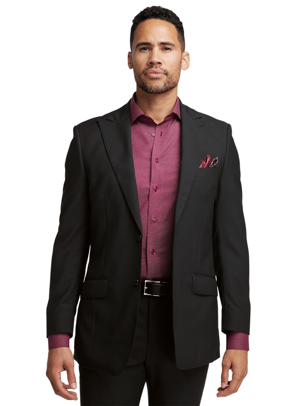 Alternate Image of Wool Stretch Bengaline Peak Lapel Suit Jacket-1