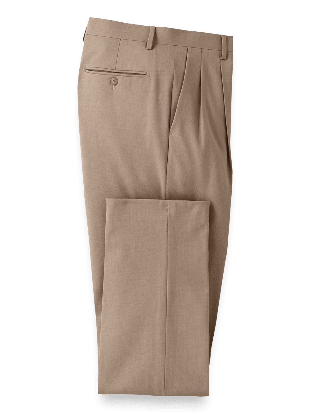 Alternate Shot of Men's Light Tan Solid Suit  - 3