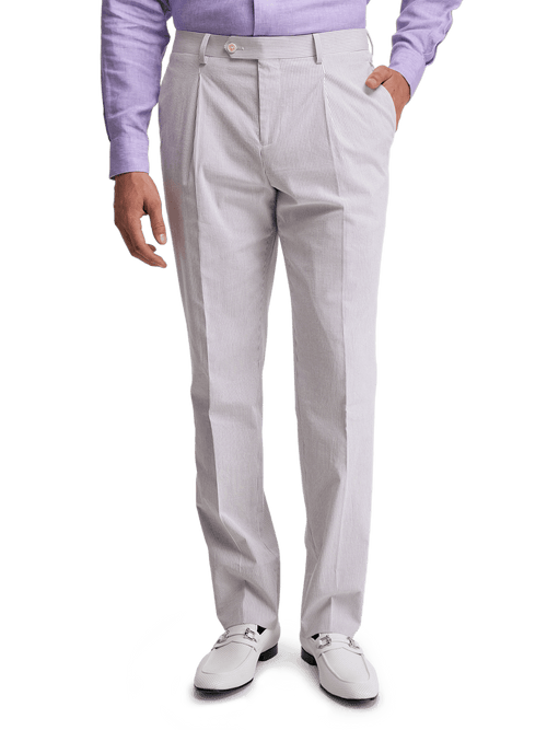 【2plan】Paul Stripe Curved Slacks 2plan】Paul Stripe Curved Slacks