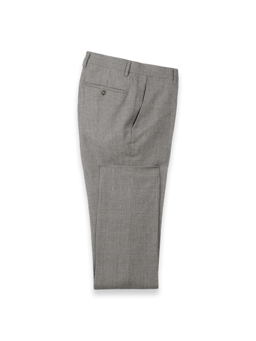 Black/White Wool Glen Plaid Flat Front Suit Pants - Black/white