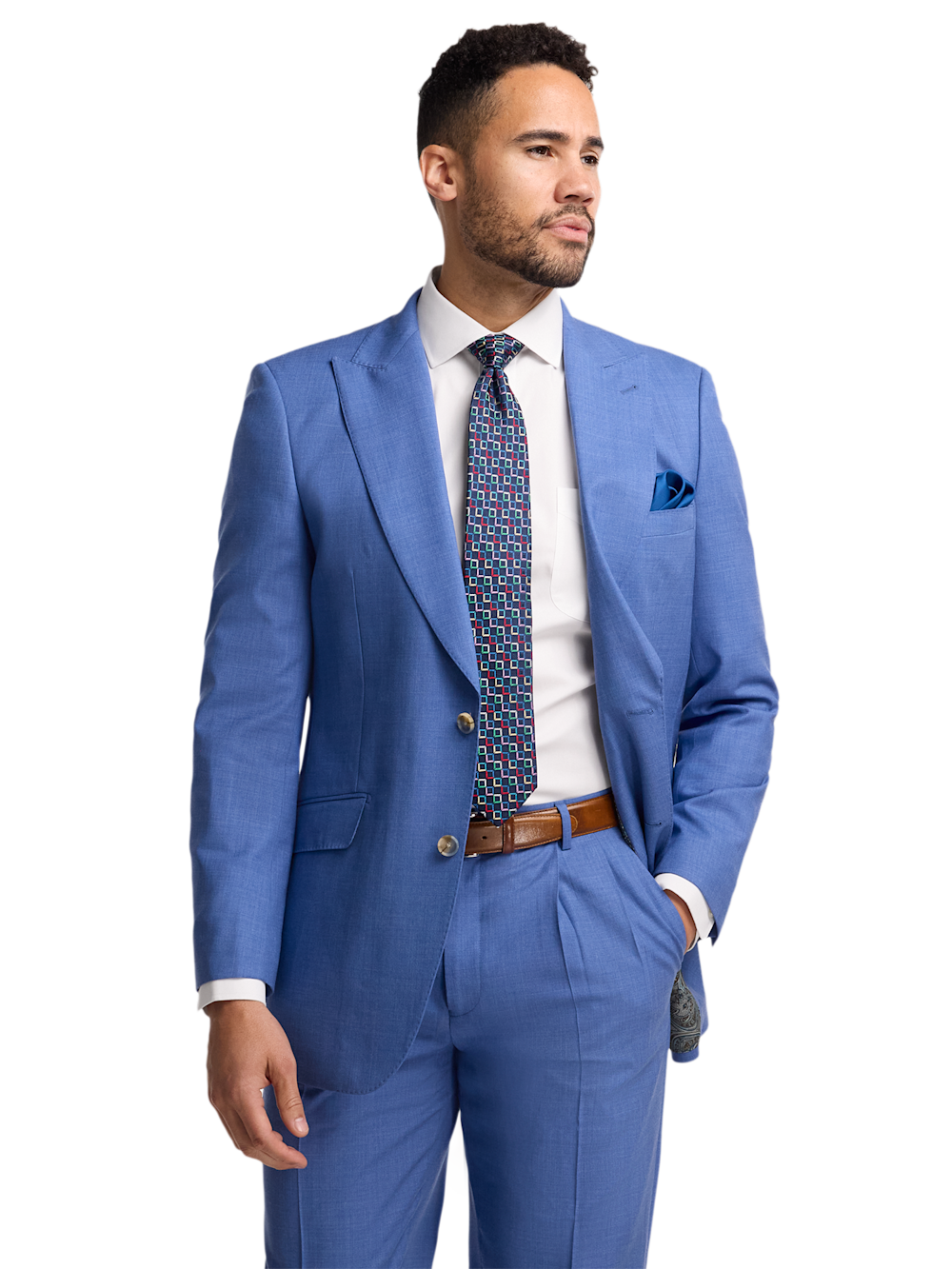 Alternate Image of Wool Stretch Bengaline Peak Lapel Suit Jacket-2