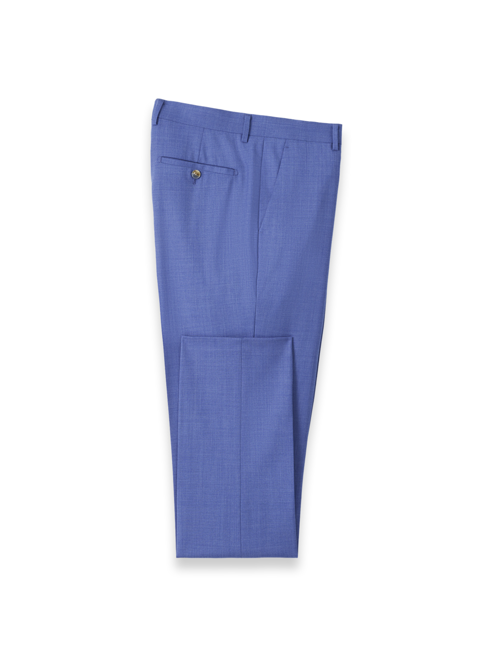 Product Image of Wool Stretch Bengaline Flat Front Suit Pants-French Blue